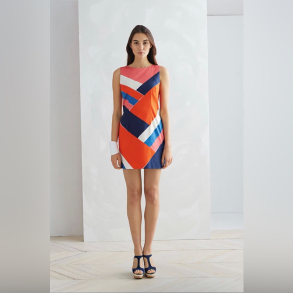 Margaret Dress in Cubist Print by Serena & Lily